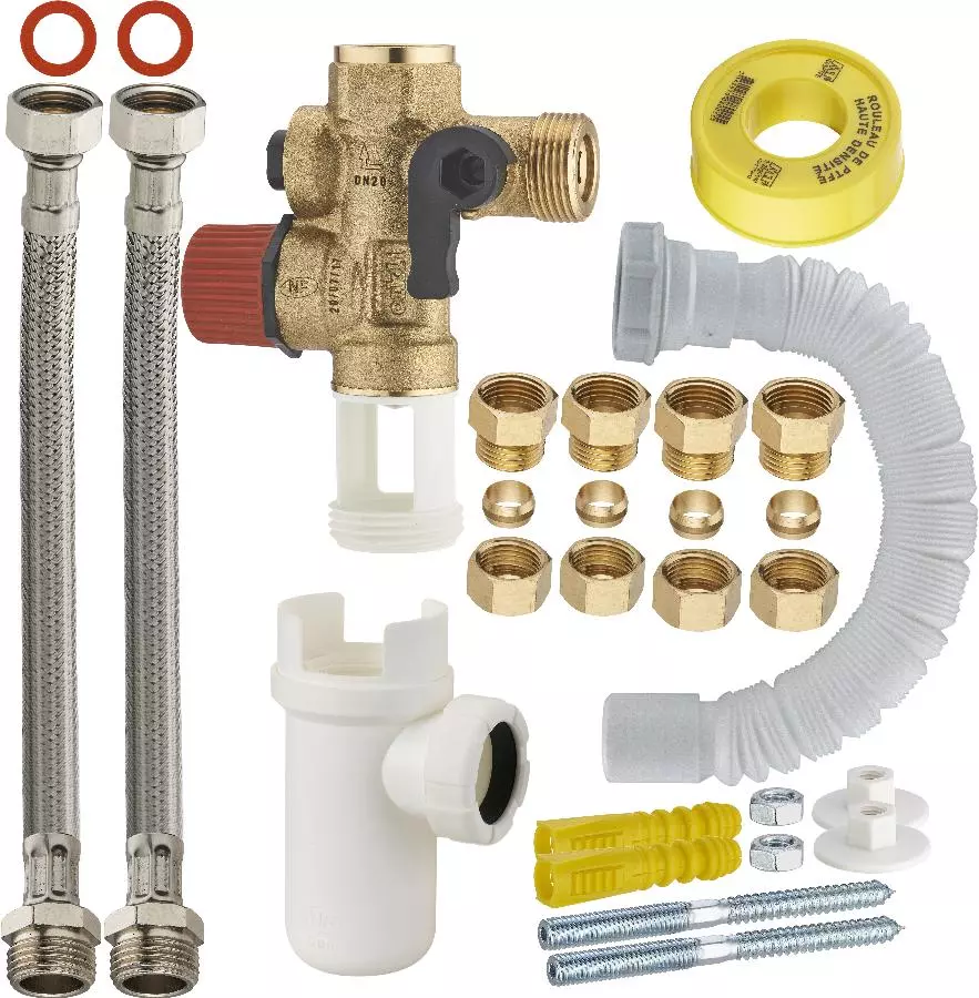 Kit Complet De Raccordement Facile (sans Soudure 1/2' NOYON & THIEBAULT - Ø Tube Cuivre 14 Et 16 Mm) De Chauffe-eau Avec Groupe De Sécurité Droit - 7721-ECOC1 3 Kit Complet De Raccordement Facile (sans Soudure 1/2' NOYON & THIEBAULT - Ø Tube Cuivre 14 Et 16 Mm) De Chauffe-eau Avec Groupe De Sécurité Droit - 7721-ECOC1