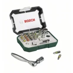 Set D’embouts De Vissage + Cliquet BOSCH 26 Pièces - 2607017322
