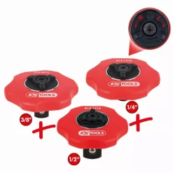Jeu De Mini-cliquets Réversibles Sans Manche 1/4+3/8+1/2'' KS TOOLS - 914.1215 -Artisanat Domestique Réduit CNA50001 3