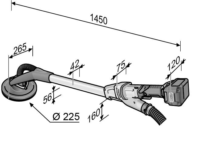 Ponceuse Handy Giraffe GE MH 18.0-EC Set FLEX 3 Tête - 920503 5 Ponceuse Handy Giraffe GE MH 18.0-EC Set FLEX 3 Tête - 920503 – Image 3