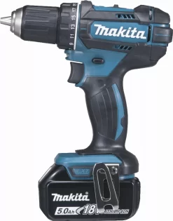 Perceuse Visseuse 18 V Li-Ion 5 Ah Ø 13 Mm MAKITA - 2 Batteries, Chargeur, Coffret - DDF482RTJ