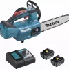 Tronçonneuse D'élagage 18 V Li-Ion 5 Ah 25 Cm MAKITA - 2 Batteries Et Chargeur - DUC254RT2 2 Tronçonneuse D'élagage 18 V Li-Ion 5 Ah 25 Cm MAKITA - 2 Batteries Et Chargeur - DUC254RT2 -Artisanat Domestique Réduit MAK0372 1