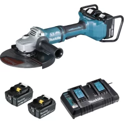 Meuleuse MAKITA Mm - 36V - 2x18V Li-ion - 4 Batteries 5Ah + 1 Double Chargeur Rapide - DGA900ZKPT -Artisanat Domestique Réduit MNA40032 0
