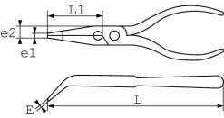 Pince Bec Demi Rond Coude Electromecanicien SAM - 23910 -Artisanat Domestique Réduit SAM01183 5
