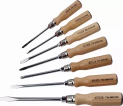 Jeu De 7 Tournevis Bois Mecanicien, Ph Et Pz SAM - TWJ7 -Artisanat Domestique Réduit SAM05874 1
