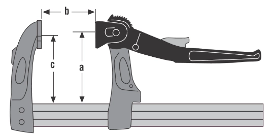 Presse Rapide à Levier URKO - Serrage 300mm - Saillie 107mm - Rail 35x8mm - 4003L 5 Presse Rapide à Levier URKO - Serrage 300mm - Saillie 107mm - Rail 35x8mm - 4003L – Image 3