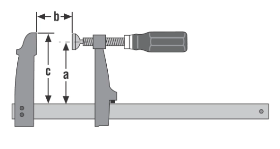 Presse à Vis Avec Frein Et Manche Bois Serrage 40cm URKO Tige 35x8mm Saillie 120mm - 1514040 3 Presse à Vis Avec Frein Et Manche Bois Serrage 40cm URKO Tige 35x8mm Saillie 120mm - 1514040