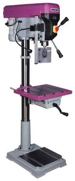 Perceuse à Colonne SIDAMO PC40FCTE Tri - 1500W - Avec étau, Mandrin Et Jeu De Brides - 20502054