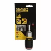 Stanley Baby Tournevis Porte-embouts Boule A Cliquet+ 6 Embouts Fente 5, 6.5 mm / Ph1, Ph2 / Pz1, Pz2 + Ratelier - FMHT0-62688