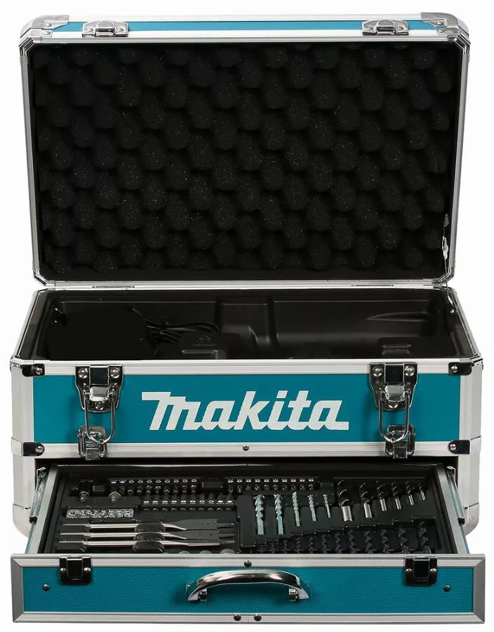 Perceuse Visseuse à Percussion MAKITA 18V + 2 Batteries 18V 2Ah BL1820G + Chargeur DC18WA + 70 Accessoires- HP488DAEX2 5 Perceuse Visseuse à Percussion MAKITA 18V + 2 Batteries 18V 2Ah BL1820G + Chargeur DC18WA + 70 Accessoires- HP488DAEX2 – Image 3