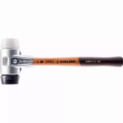 Maillet HALDER SIMPLEX Caoutchouc Chargé / Superplastique Avec Boîtier En Aluminium Et Manche En Bois - D=60 Mm - 3127.060