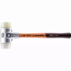 Maillet HALDER SIMPLEX Superplastique / Plastique Avec Boîtier En Aluminium Et Manche En Bois - D=60 Mm - 3178.060