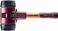 Maillet HALDER SIMPLEX Caoutchouc Chargé Avec Boîtier En Fonte Malléable Et Manche En Bois - D=80 Mm - Manche Extra-court - 3002.082